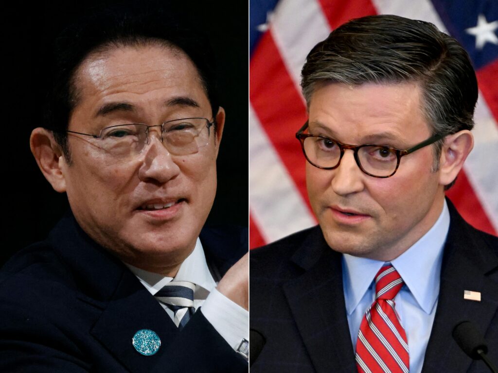 岸田文雄首相は、4月11日にワシントンを公式訪問する際、米国議会の合同会議で演説するよう招待されたと、議会指導者が2024年3月4日に発表した。(AFP)