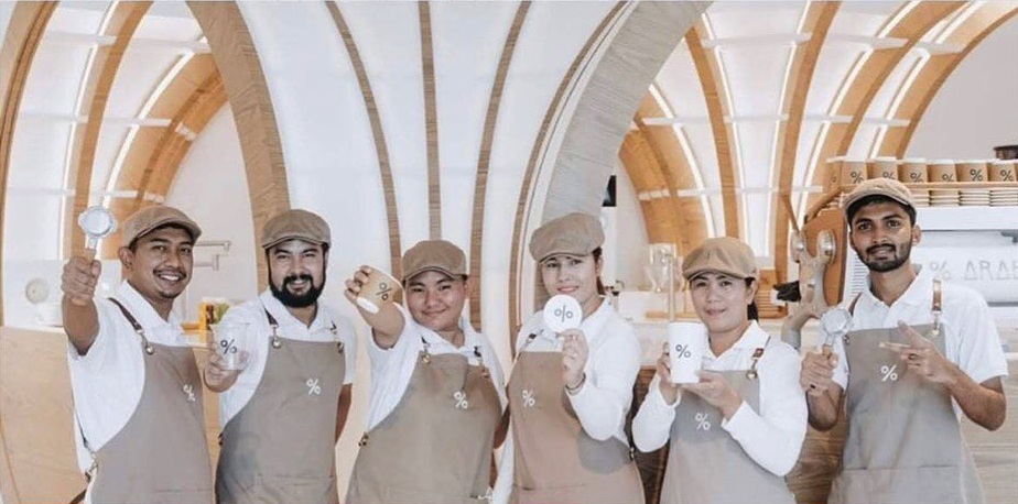 SOHOミドルイーストは、日本の京都を拠点とするコーヒーチェーン、% ARABICAと提携する。(提供)