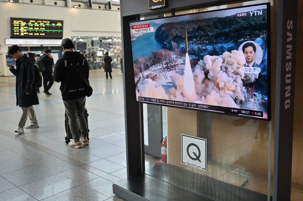 北朝鮮の弾道ミサイル発射は３月１８日以来。(AFP)