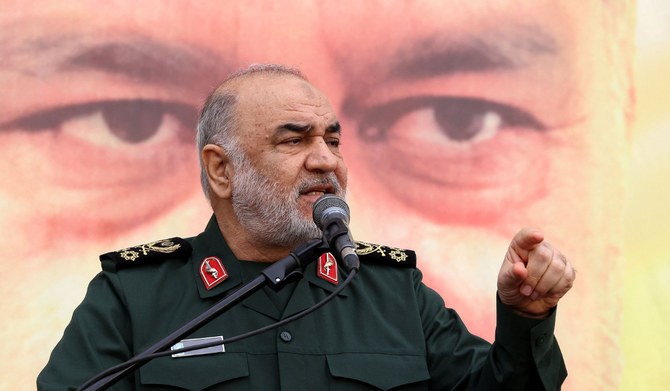 イラン・イスラム革命防衛隊(IRGC)のホセイン・サラミ司令官。(AFP=時事通信)