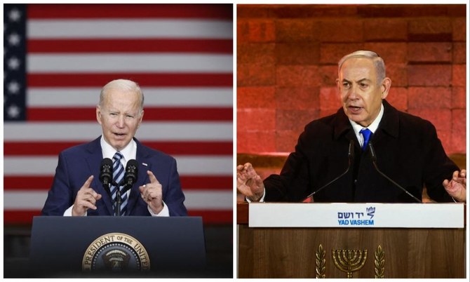 ジョー・バイデン大統領とイスラエルのベンヤミン・ネタニヤフ首相が月曜の朝、会談したとホワイトハウス当局者が発表した。(ファイル/AFP)