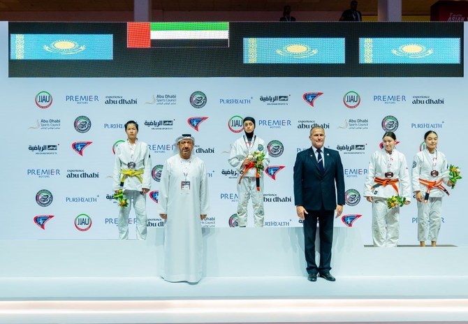 アブダビで開催された柔術アジアユース選手権初日、UAEは9個のメダルを獲得した。(UAEJJF)