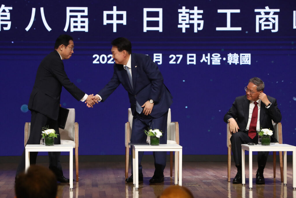 岸田首相は会談後、北朝鮮の非核化が3カ国の