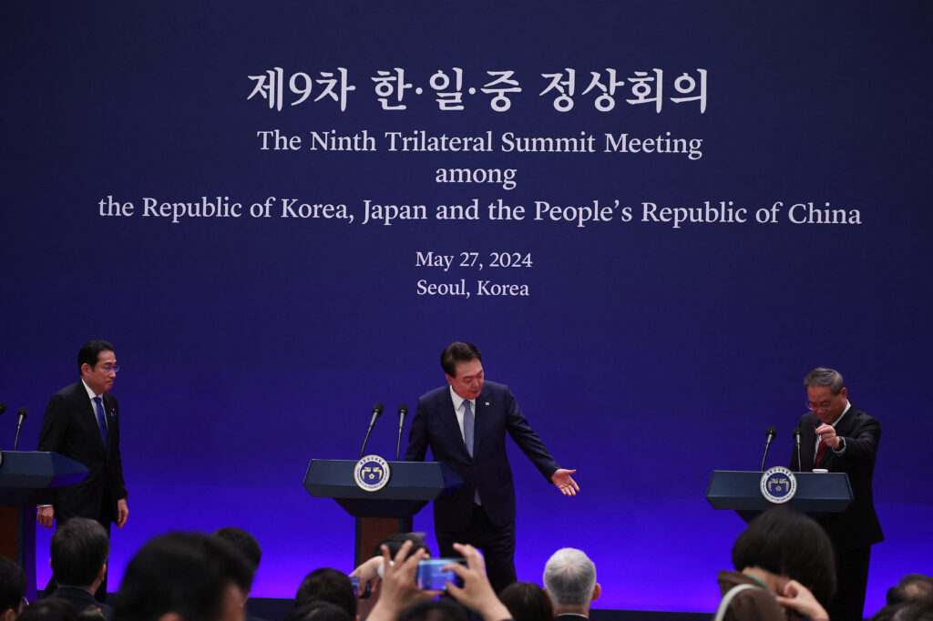 岸田首相は会談後、北朝鮮の非核化が3カ国の
