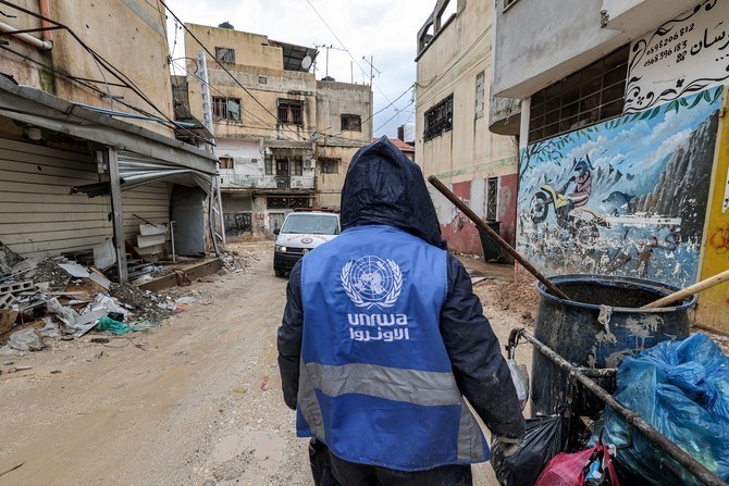 イスラエルは、少なくとも12人のUNWRA職員が10月7日の攻撃に参加し、国連車両を使用したと主張している。(ファイル/AFP)