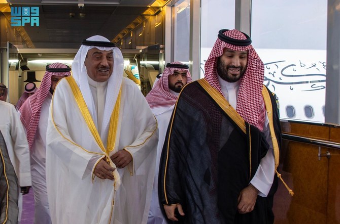 サウジアラビアのムハンマド・ビン・サルマン皇太子とクウェートのシェイク・サバーハ・アル・ハーリド・アル・サバーハ皇太子。(SPA)