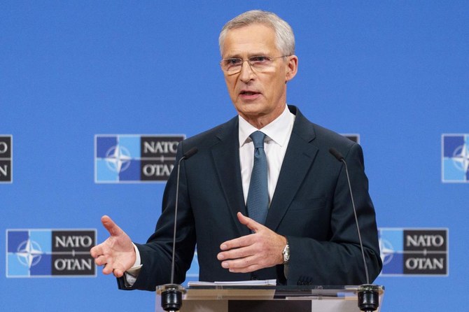 NATOのイェンス・ストルテンベルグ事務総長は、ワシントンで開催されたNATO首脳会議の前夜、中国がロシアのウクライナ戦争を支援していると非難した。(AFP=時事)