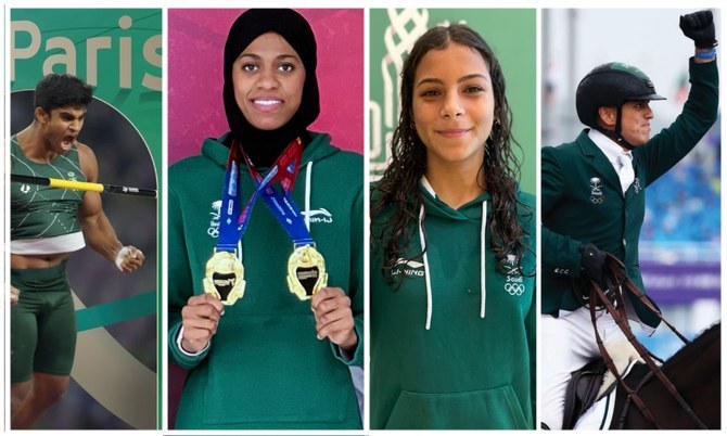 サウジアラビアは、王国を代表する10人のアスリートとともに、オリンピックの歴史に新たな1ページを刻もうとしている。(スクリーンショット/X/Instagram)