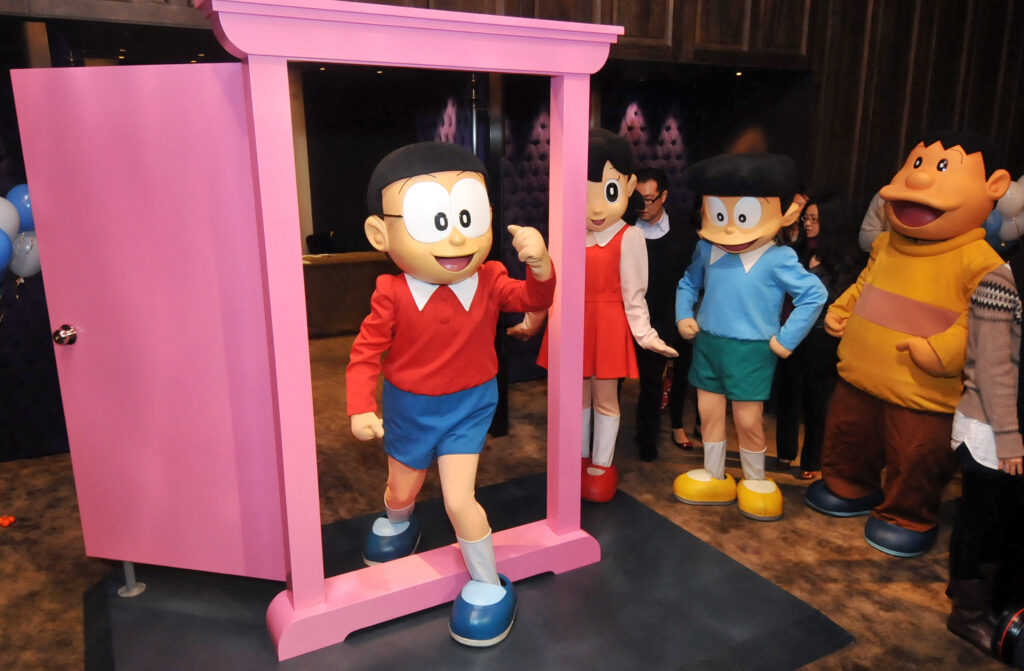 「ドラえもん」では怠け者で能天気なのび太を１９７９年から２６年間演じ、子どもから大人まで広く親しまれた。(AFP)