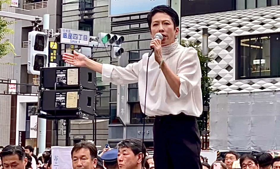 都知事選野党候補の蓮舫氏。(ANJ)
