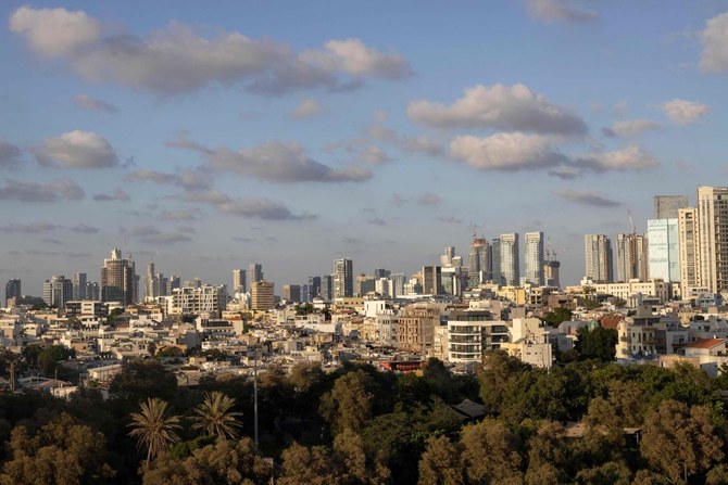 2024年8月5日、イスラエルとガザ地区のパレスチナ・ハマスとの戦争が続く中、地域の緊張が高まるテルアビブの全景。(AFP）