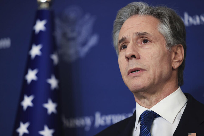 アントニー・ブリンケン米国務長官は、ハマスが10月7日にイスラエルを攻撃して以来、9回目の中東訪問。(AP)