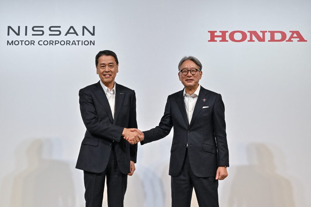 日産とホンダは、次世代ソフトウェア・プラットフォームの技術に関する基礎研究を約1年以内に実施することを目指していると、両社の共同声明で述べた。(AFP)