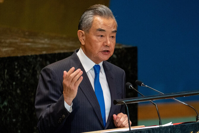 中国外相の王毅氏が、ニューヨークの国連本部で「未来サミット」で演説する。(ファイル/ロイター)