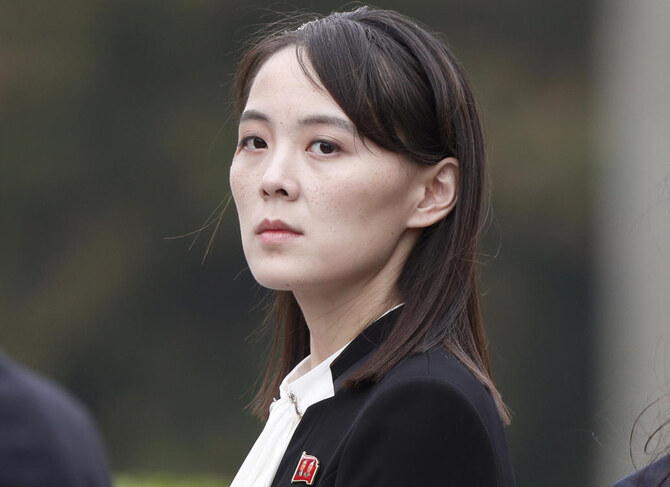2019年3月2日、ベトナムのハノイにあるホーチミン廟で献花式に出席した、北朝鮮の金正恩氏の妹である金与正氏。(ファイル/AP)