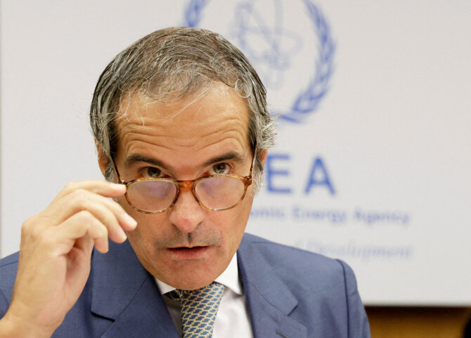 国際原子力機関(IAEA)のラファエル・グロッシ事務局長は、オーストリアのウィーンで、理事会会議の開始を待っている。2024年9月9日。(ロイター)