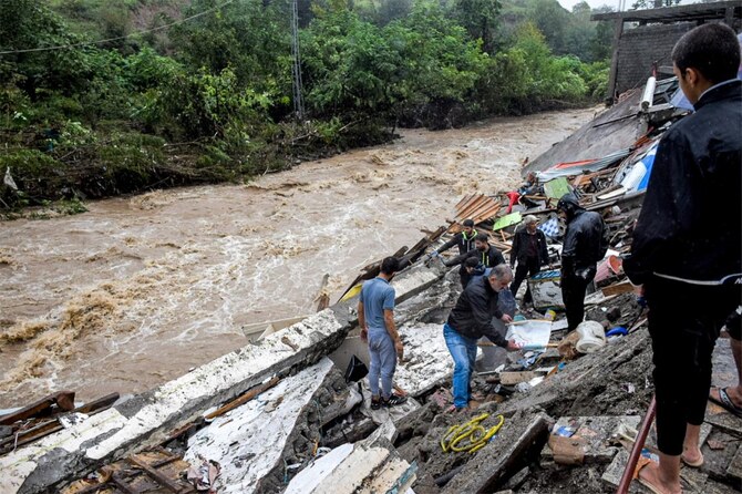 2022年、イラン南部を襲った豪雨により少なくとも80人が死亡し、被害総額は約2億ドルに上った。(AFP/ファイル)