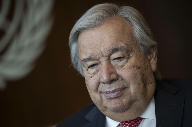 水曜日、イスラエルは国連事務総長のアントニオ・グテーレス氏を「歓迎されない人物」と宣言した。(AFP)