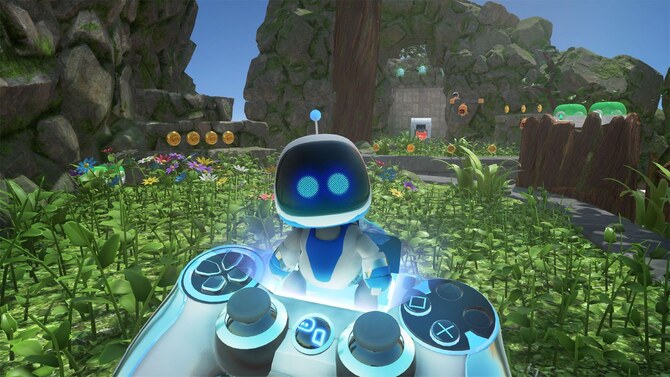「アストロボット」は、ソニーのPlayStation 5向けフラッグシップタイトルの1つであり、3Dプラットフォームゲームの水準を押し上げる。（ソニー提供）