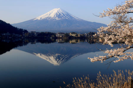 山梨県と静岡県にまたがる富士山は、近年、来訪者数が急増している日本でも最も人気の高い観光地のひとつである。(ロイター/ファイル)