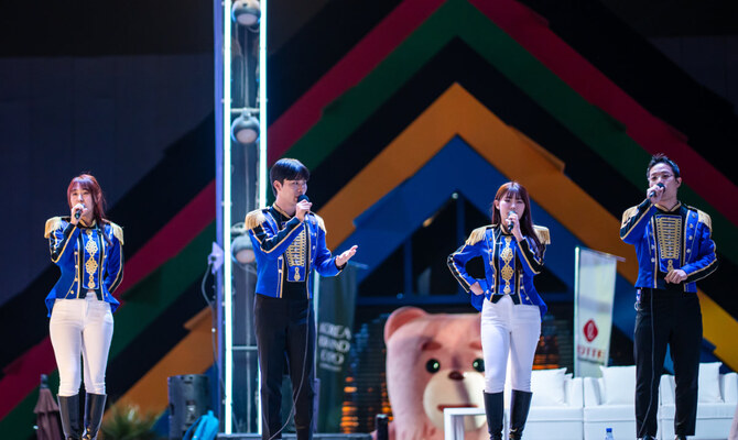 Changtiqueバンドは、韓国の伝統音楽を演奏し、韓国の豊かな芸術的遺産を祝うことで、音楽体験に新たな一面を加えた。（提供）