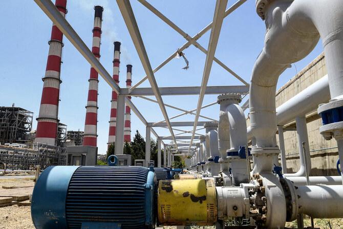 2022年7月10日、シリア北部の都市アレッポに天然ガスと燃料油を供給する火力発電所。(AFP通信のファイル写真)