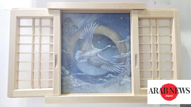 鶴の絵画 鳥 金鶴 鶴晃如: 「鶴 」をコアコンセプトとする日本人アーティスト