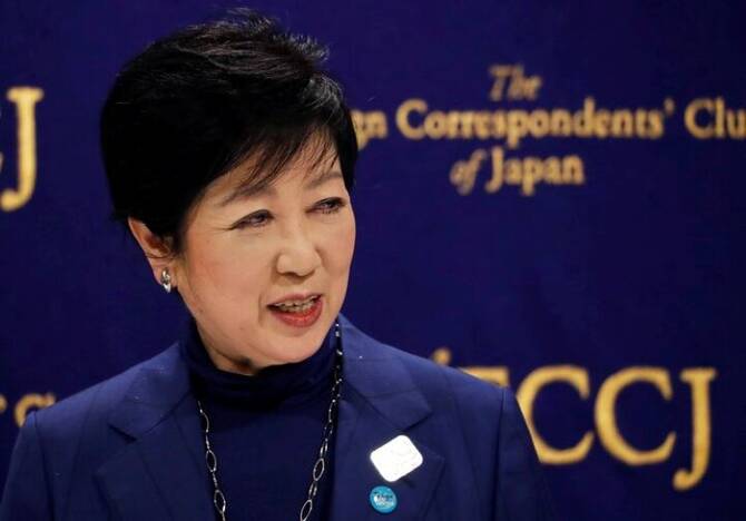 小池百合子氏が公共部門における女性リーダーの役割について語る。(ロイター)