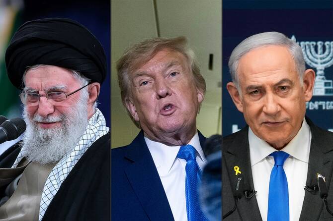トランプ大統領が世界を見守る中、イランとイスラエルの戦闘は 7 日目に突入。(写真:さまざまな情報源 / AFP)